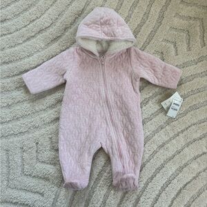 Nordstrom Soft Pink Quilted Footie